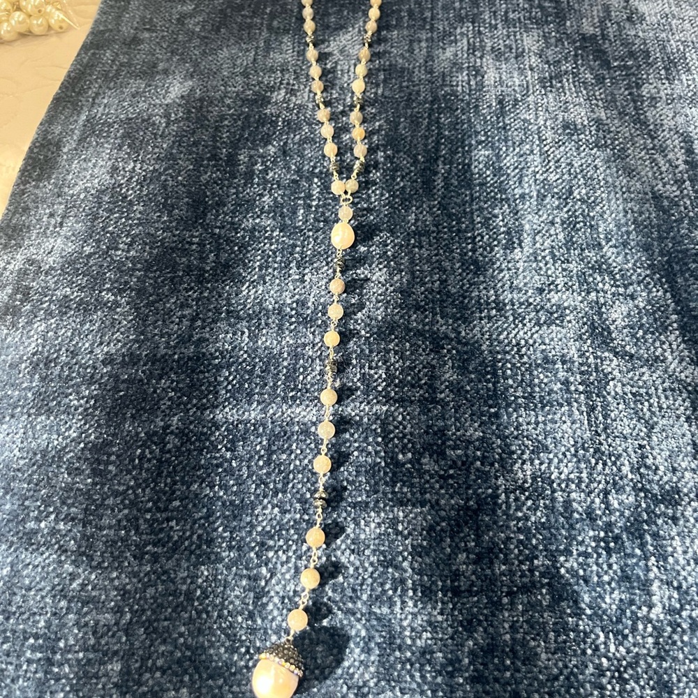 Lariat Pearl Necklace